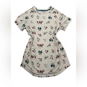 Festive Holiday Print Dress